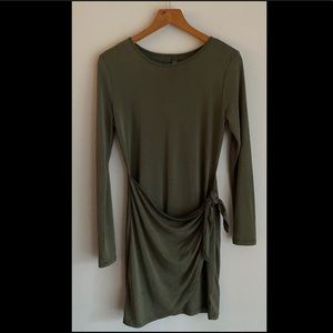 Olive Green Fitted Dress